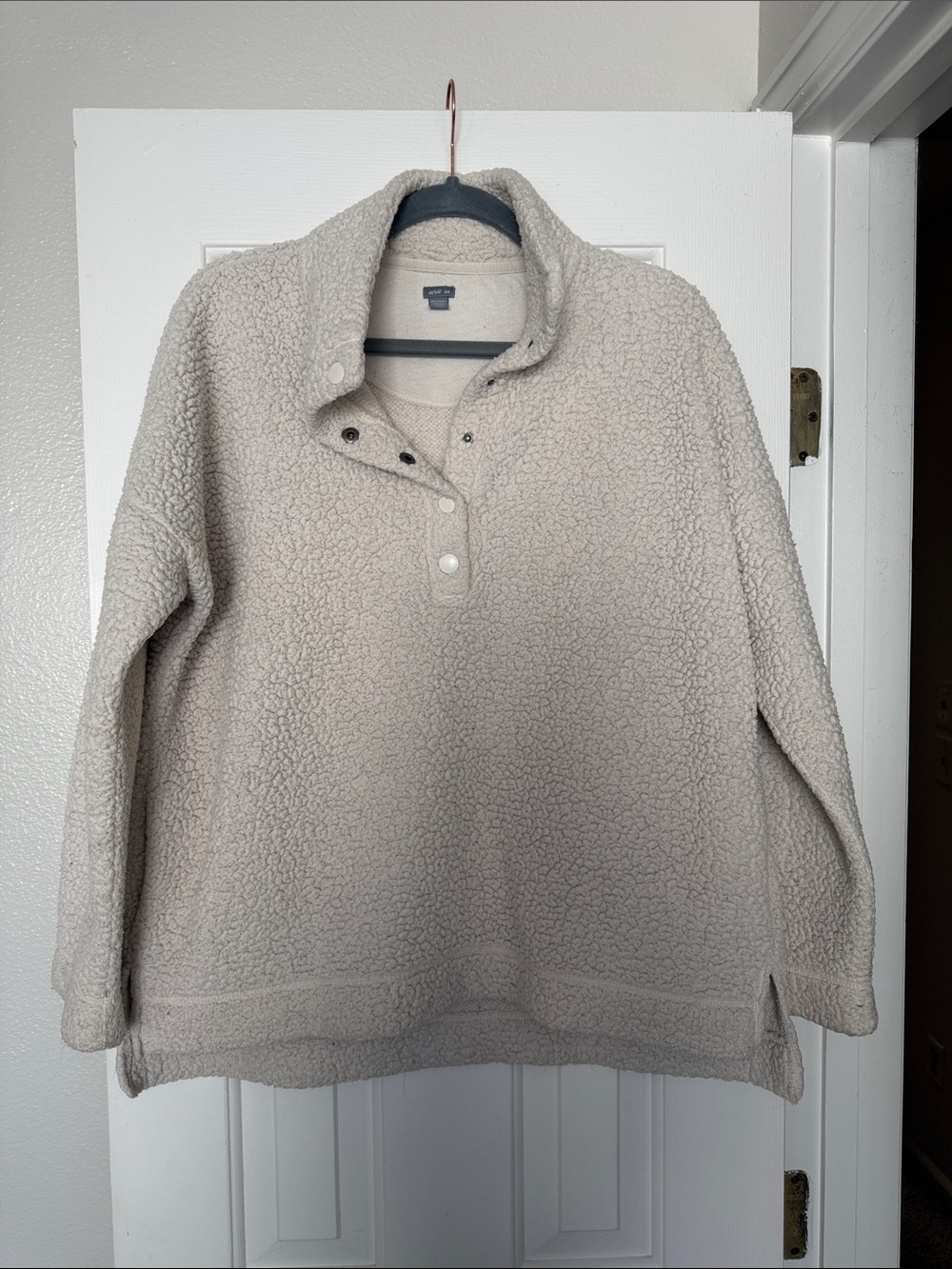 Aerie Cozy Sherpa Pullover Sweater - Cream size Medium